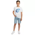 Colorful Formula E gyerek'' nadrág-újj póló, Sustainable pamut Ing  Formula E Logo, 701223593 002, fehér/kék Méret: 140