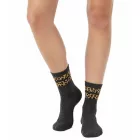 10 pár comfortable ZWILLINGSHERZ női tennis Zokni  leopard print, everyday Zokni, pamut Zokni 4603S K258183 szürke/barna Méret: N