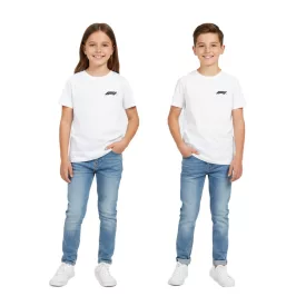   trendi Formula E verseny Division gyerek'' nadrág-újj pamut póló  Cartoon Print, 160 g/m², 701226975 001, fehér Méret: 152
