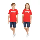 Sporty PUMA x F1 Formula 1 Motorsport gyerek'' póló, pamut Ing, F1 klasszikus 701228309 002 piros Méret: 116