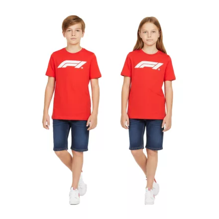 Sportos PUMA x F1 Formula 1 Motorsport Gyerek Póló, Pamut Póló, F1 Classic 701228309 002 Piros Méret:128