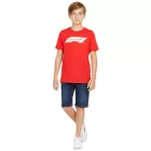Sporty PUMA x F1 Formula 1 Motorsport gyerek'' póló, pamut Ing, F1 klasszikus 701228309 002 piros Méret: 140