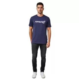   klasszikus Formula E férfi póló, Sustainable pamut Ing  Formula E Logo, Summer Ing, Motorsport, 701224451 001 kék Méret: 3XL