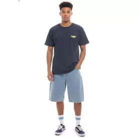   HOMEBOY x-tra férfi Baggy farmer Sort Rövidnadrág, 5-zseb stílus, pamut Sort Rövidnadrág, kék 01SH0379 Méret: 25