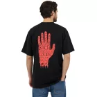 HOMEBOY Team férfi póló, pamut Ing  Eye-Catching vissza Print, rövid ujjú, túlméretezett Fit, 01TS3047, fekete Méret: M