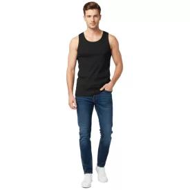   Prohibited férfi Tank Top pamut Ing alap Top kerek nyakú Tank Top Undershirt PB1201 fekete Méret: XS