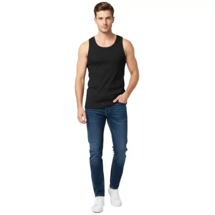 Prohibited férfi Tank Top pamut Ing alap Top kerek nyakú Tank Top Undershirt PB1201 fekete Méret: XS