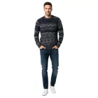 stílusos és magas-quality melange kötött Pulóver for a modern és versatile everyday look 6245 Navy Méret: M
