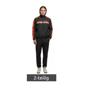   2-darab Sergio Tacchini Agave férfi Szabadidőruha, Trendy sport Öltöny, Fitness Öltöny 41533 fekete/narancssárga Méret: M