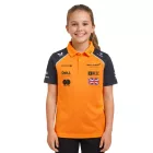 Formula 1 McLaren Lando Norris F1 Team gyerek'' Polo Ing  Sponsor Logos, nadrág-újj Sport Ing TJ5318 narancssárga Méret: 158