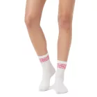 10 pár Comfortable ZWILLINGSHERZ női Tennis Zokni  Leopard Print - Everyday Zokni, pamut Zokni 4603S K248144 fehér/rózsaszín, fehér/piros, vagy fehér/kék Méret: N