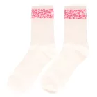 10 pár Comfortable ZWILLINGSHERZ női Tennis Zokni  Leopard Print - Everyday Zokni, pamut Zokni 4603S K248144 fehér/rózsaszín, fehér/piros, vagy fehér/kék Méret: N