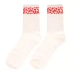 10 pár Comfortable ZWILLINGSHERZ női Tennis Zokni  Leopard Print - Everyday Zokni, pamut Zokni 4603S K248144 fehér/rózsaszín, fehér/piros, vagy fehér/kék Méret: N