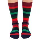 2 pár Happy Zokni Candy Cane Holiday női pamut Zokni Value csomag  karácsony Print Everyday Zokni in ajándék doboz SXPOL02-7300 zöld/színes Méret: 36_40