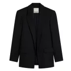klasszikus linen-look blézer nőknek  csíkos bélés, loose fit, 968952 fekete vagy 965058 bézs Méret: 46