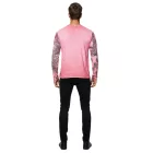 Feltűnő férfi hosszú ujjú ing, V-nyakú, mosott mintás kialakítású, karcsúsított, 10135 korall Méret:3XL