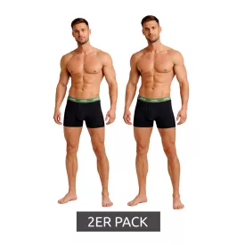   2-Pack Jeep Basic Boxer Shorts férfiaknak, pamut fehérnemű, 101545-N147, Fekete Méret:S
