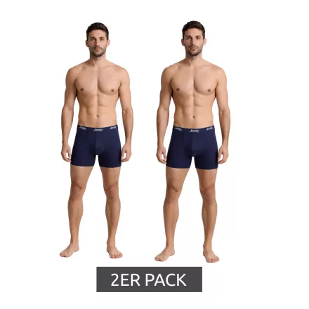2-Pack Jeep Basic Boxer Nadrág Férfiaknak, Pamut Fehérnemű I101545-001, Fekete, Sötétszürke vagy Sötétkék Méret:XXL