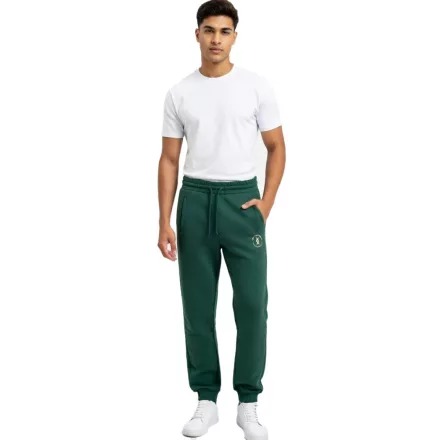 Sporty ON THAT ASS XOLO férfi pamut jogging tréning melegítő szabadidőruha melegítő szabadidőruha nadrág  Logo és zseb, zöld Méret: XS