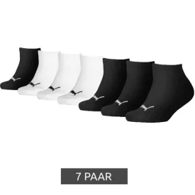   PUMA gyerek sneaker pamut zokni, 7 pár, fekete/fehér, 701222093 001 - 23-26