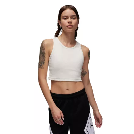 NIKE Jordan női Crop Top Tank Top  Jordan Logo, sport Ing, pamut Ing DX4700-133 fehér Méret: S