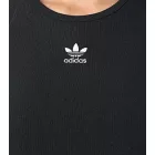 adidas női Ribbed póló Crop Top  hímzett Logo pamut Ing II8057 fekete Méret: L