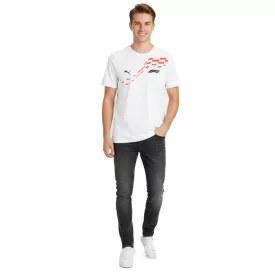   Sporty PUMA x F1 Formula 1 Motorsport férfi póló, pamut Ing, F1 klasszikus 701228160 002 fehér Méret: M