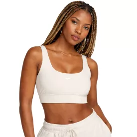   NIKE Sportswear Chill női Terry Crop Top Tank Top  Swoosh Logo, pamut Ing FN2832-104 bézs Méret: XS
