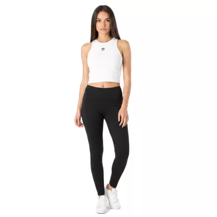 adidas női Lightweight Ribbed Tank Top, Crop Top, pamut Ing, Fitness Ing IY9648 fehér Méret: XS