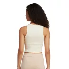 adidas Cloud női Lightweight Ribbed Tank Top Crop Top pamut Ing Fitness Ing IY9648 fehér Méret: L