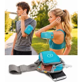   Echelon Lime sport karkötő tartó for Phones  Headphone Opening, jogging tréning melegítő szabadidőruha melegítő szabadidőruha karkötő, Phone tok, kék Méret: N