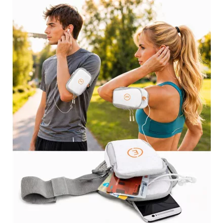 Echelon Lime Sport karkötő tartó for mobiltelefon Phone  Headphone Opening jogging tréning melegítő szabadidőruha melegítő szabadidőruha karkötő Phone tok fehér Méret: N