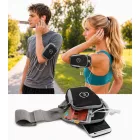 Echelon Lime sport karkötő Phone tok  Headphone Opening, jogging tréning melegítő szabadidőruha melegítő szabadidőruha karkötő Phone tok, fekete Méret: N
