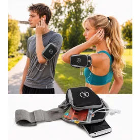   Echelon Lime sport karkötő Phone tok  Headphone Opening, jogging tréning melegítő szabadidőruha melegítő szabadidőruha karkötő Phone tok, fekete Méret: N