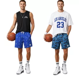   Comfortable SCOTCH & SODA férfi sport Sort Rövidnadrág, Mesh bermuda rövidnadrág Sort Rövidnadrág, Fitness Sort Rövidnadrág SSSP25M266619, fekete/kék/Petrol vagy király kék Méret: L