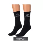 10 pár LOTTO Sport Zokni for férfi és női - Training Zokni, Tennis Zokni, pamut Zokni - fehér, szürke, vagy fekete Méret: 39_42