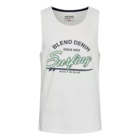   klasszikus BLEND BDLingo férfi kerek nyakú Tank Top 20714921ME fehér, kék, lila, vagy türkiz Méret: XL