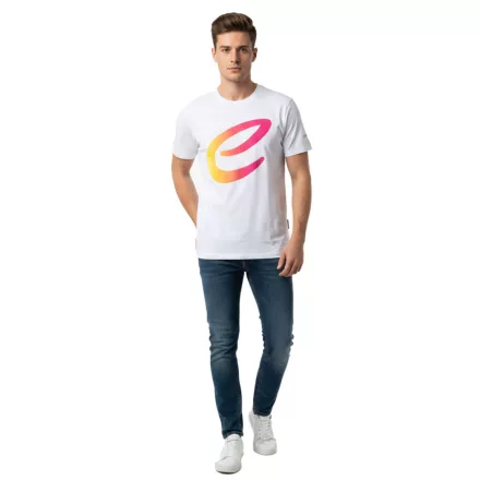 Colorful Formula E férfi póló, pamut Ing  Colorful Formula E Logo, Summer Ing 701223579, fehér/kék vagy fehér/rózsaszín/sárga Méret: XXS