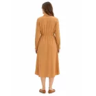 klasszikus női Ing ruha in viszkóz BLEND Maxi ruha 943847 világos barna Méret: 44