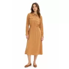 klasszikus női Ing ruha in viszkóz BLEND Maxi ruha 943847 világos barna Méret: 50