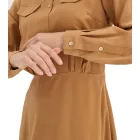 klasszikus női Ing ruha in viszkóz BLEND Maxi ruha 943847 világos barna Méret: 54