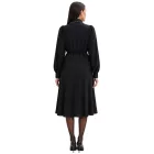 Feminine női Midi ruha  Gyöngy Appliqué, estélyi ruha 929373 fekete Méret: 50