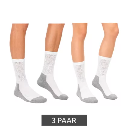 3 pár Circulation-Friendly SOCKSWEAR Diabetic Zokni nőknek és férfi, pamut Zokni  Comfort karperec, fehér, fekete, vagy fehér/szürke Méret: 35_38
