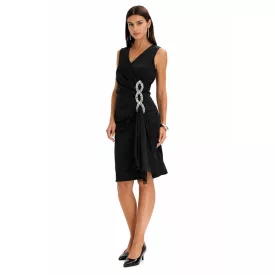    női ruha  Rhinestones, estélyi ruha, Cocktail ruha, ujjatlan 917457 fekete Méret: 36