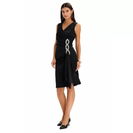  női ruha  Rhinestones, estélyi ruha, Cocktail ruha, ujjatlan 917457 fekete Méret: 44