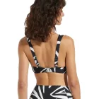 Elegáns női bikini felső állítható pántokkal, D-kosár fürdőruha, 959401, Fekete/Fehér Méret:100D