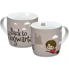 Harry Potter "Roxfort Expressz" Bögre, 300 ml Porcelán Bögre, Rózsaszín szív alakú fogantyúval, Szürke Méret:N