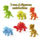 GLIBBI DINO Meglepetés Töltött Gyermek Fürdőbombák Gyűjthető Dinoszaurusz Figurákkal, 3 éves kortól, 100g, 105953717, Kék, Zöld vagy Narancssárga Méret:N