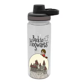   Harry Potter "Vissza Roxfortba" 700 ml kulacs csavaros fedéllel, varázslatos dizájnnal, átlátszó/szürke Méret:N