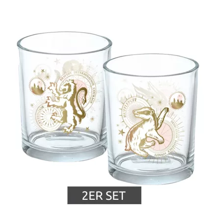 2 db-os Harry Potter pohár készlet misztikus lényekkel, poharak, rajongói ajándéktárgy, 400 ml, fehér/arany Méret:N